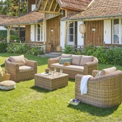 hespéride Conjuntos De Jardín>Juego de jardín MOORÉA savana de ratán sintético