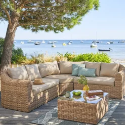 hespéride Conjuntos De Jardín>Juego de jardín MOORÉA savana de ratán sintético