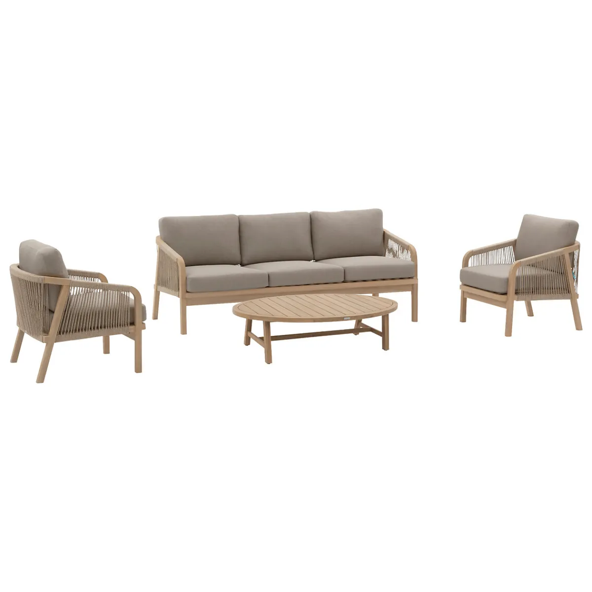 hespéride Conjuntos De Jardín>Juego de jardín PAPOUASIE gris de madera acacia