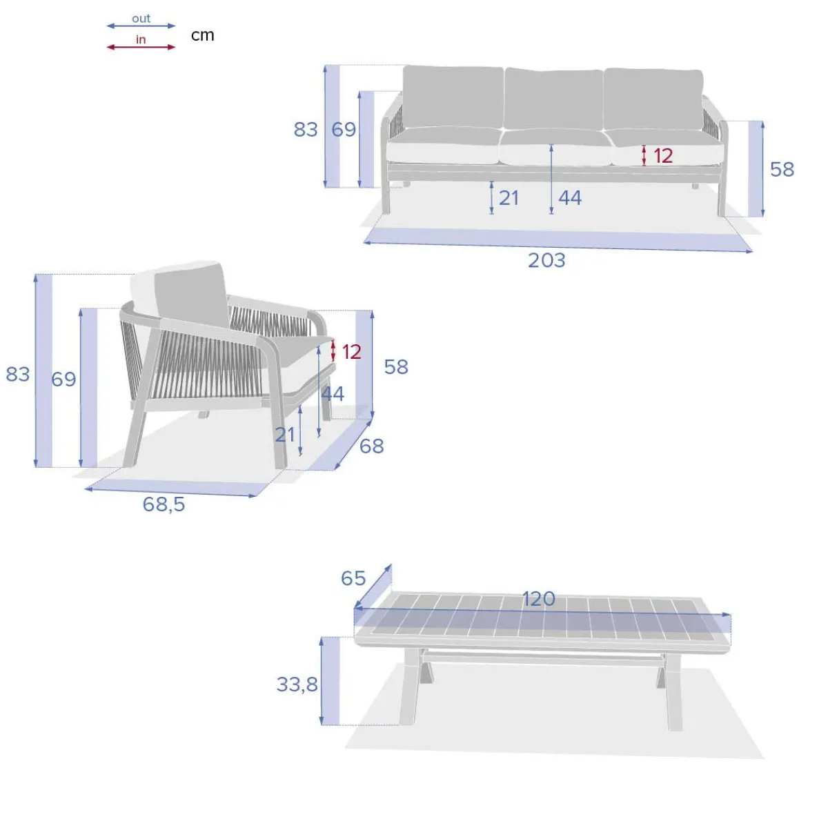 hespéride Conjuntos De Jardín>Juego De Jardín Papouasie Acacia