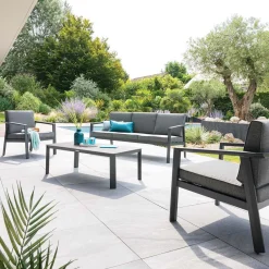 hespéride Conjuntos De Jardín>Juego de jardín PAVANE gris graphite