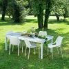 Conjuntos De Jardín>Juego de mesa PIAZZA extensible y 6 sillas OXY