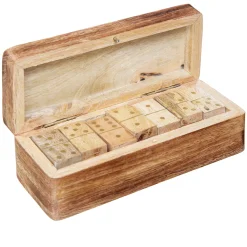 atmosphera Accesorios|Estilo Contemporaneo>Juego dominó con caja de madera mango