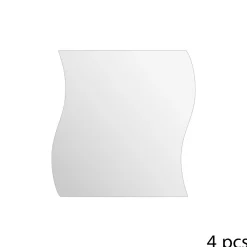 atmosphera Espejos>Juego 4Espejos Adhesivos Ondulados 20x20