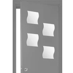 atmosphera Espejos>Juego 4Espejos Adhesivos Ondulados 20x20