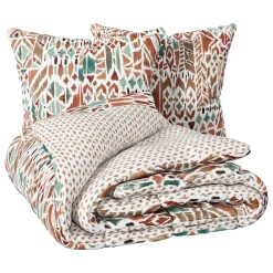 atmosphera Edredones Y Colchas>Juego funda nórdica estampada IKAT 240x220cm