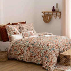 atmosphera Edredones Y Colchas>Juego funda nórdica estampada IKAT 240x220cm