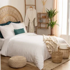 atmosphera Sábanas Y Protectores>Juego funda nórdica y 2 fundas almohada blanco