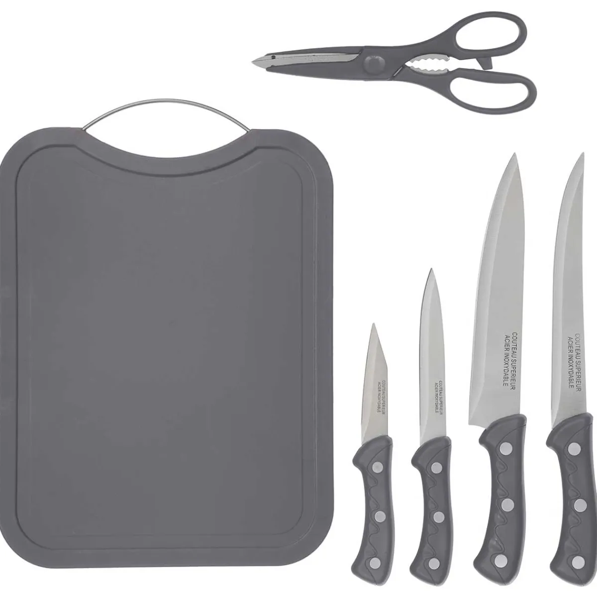 secret d'gourmet Placas Calefactoras Y Tablas De Cortar>Juego Tabla De Cortar+4 Cuchillos