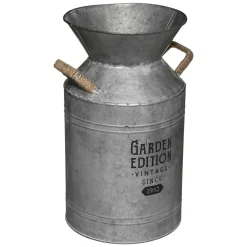 atmosphera Accesorios|Estilo Rústico>Lechera Decorativa Gris 21x37Cm