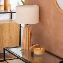 atmosphera Lámparas De Mesa>Lámpara de mesa ADON beige 53cm