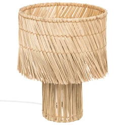 atmosphera Lámparas De Mesa|Estilo Étnico>Lámpara De Mesa De Rafia Beige Yoni