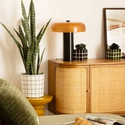 atmosphera Lámparas De Mesa|Estilo Industrial>Lámpara de mesa de vidrio JODY