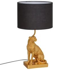 atmosphera Lámparas De Mesa>Lámpara de mesa en forma de leopardo GEPI dorada