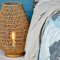 atmosphera Lámparas De Mesa>Lámpara De Mesa Etel Beige 37X55Cm