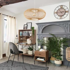 atmosphera Lámparas De Mesa>Lámpara De Mesa Flave Metal Negro 46Cm