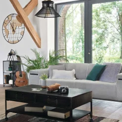 atmosphera Lámparas De Mesa>Lámpara De Mesa Rodo Negra De Metal 31Cm