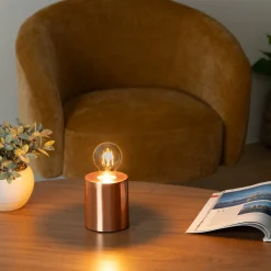 atmosphera Lámparas De Mesa>Lámpara De Mesa Saba Cobre 9x10.5Cm