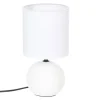 atmosphera Lámparas De Mesa>Lámpara De Mesa Timeo Blanca 25Cm
