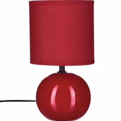 atmosphera Lámparas De Mesa>Lámpara De Mesa Timeo Roja 25Cm