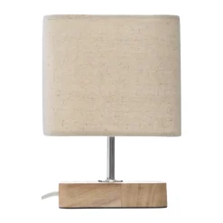 atmosphera Lámparas De Mesa>Lámpara de mesa TOXEY marfil de madera de pino