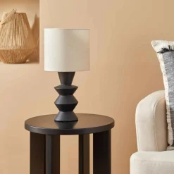 atmosphera Lámparas De Mesa>Lámpara de mesa YULIA negra 40cm