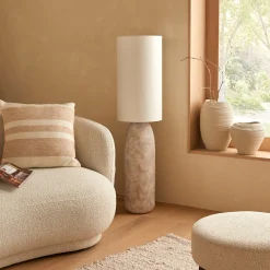 atmosphera Lámparas De Pie>Lámpara de pie KEYAH gris 111cm