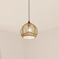 atmosphera Lámparas De Techo>Lámpara de techo CAREN beige de cuerda