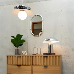 atmosphera Lámparas De Techo>Lámpara de techo OMIA plateada 125x38cm