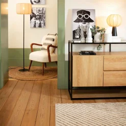 atmosphera Lámparas De Techo>Lámpara de techo TOBIE blanca 123x25cm