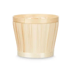 Jarrones Y Vasos>Maceta beige de bambú 19cm