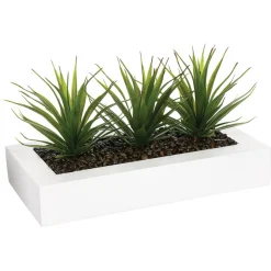 atmosphera Plantas Y Flores Artificiales|Estilo Oriental>Maceta C/3 Plantas Áloe Vera 31x16x17Cm