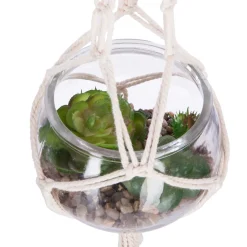 atmosphera Plantas Y Flores Artificiales>Maceta De Vidrio Colgante C/Planta