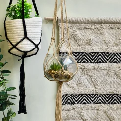 atmosphera Jarrones Y Vasos>Maceta De Vidrio Colgante 18x16Cm