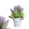 Plantas Y Flores Artificiales>Maceta Metálica Con Lavanda 25cm