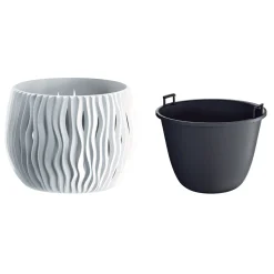 Complementos>Maceta Sandy Bowl Blanca 18x14Cm
