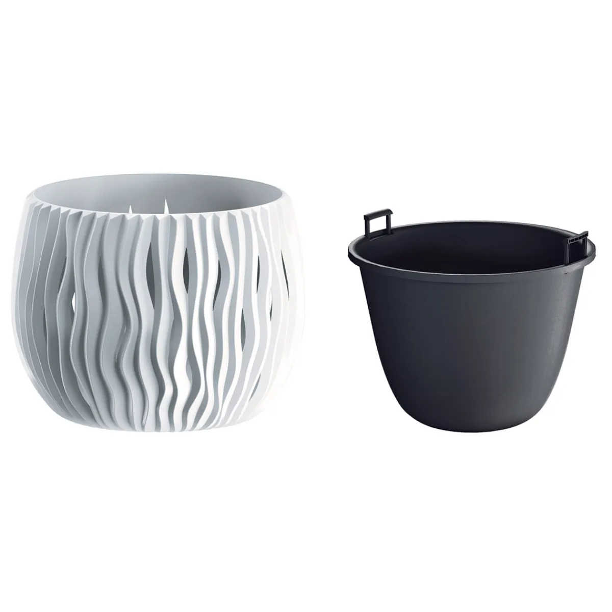 Complementos>Maceta Sandy Bowl Blanca 18x14Cm
