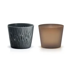 Complementos>Maceta Sandy Round Antracita 19x17Cm
