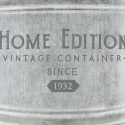 atmosphera Jarrones Y Vasos|Estilo Rústico>Maceta Tamaño 2/2 22.5x24.3Cm Zinc