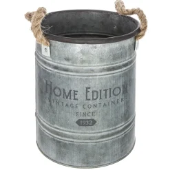 atmosphera Jarrones Y Vasos|Estilo Rústico>Maceta Tamaño 1/2 18.5x22.5Cm Zinc