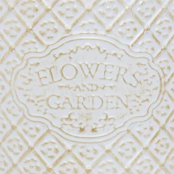 atmosphera Jarrones Y Vasos>Maceta TINO de hierro blanco 22cm