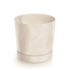 Complementos>Maceta TUBO efecto cemento beige 14.7x14.8x14.8cm