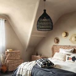 atmosphera Cestas Y Baúles|Estilo Étnico>Maleta ORIGINES beige de rafia 42x70cm