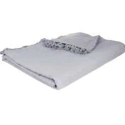 atmosphera Mantas>Manta Con Flecos Gris Claro 230x250Cm