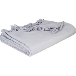 atmosphera Mantas>Manta Con Flecos Gris Claro 160x220Cm