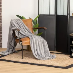 atmosphera Mantas>Manta Coralina Gris Oscuro 130x180Cm