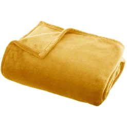 atmosphera Mantas>Manta Coralina Ocre 130x180Cm