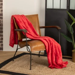 atmosphera Mantas>Manta Coralina Roja 130x180Cm