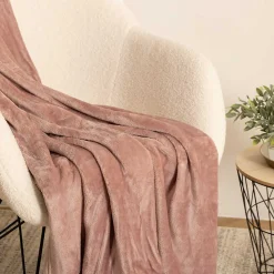 atmosphera Mantas>Manta Coralina Rosa Palo 130x180Cm