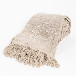 Mantas>Manta HARBOR cangrejo natural con flecos